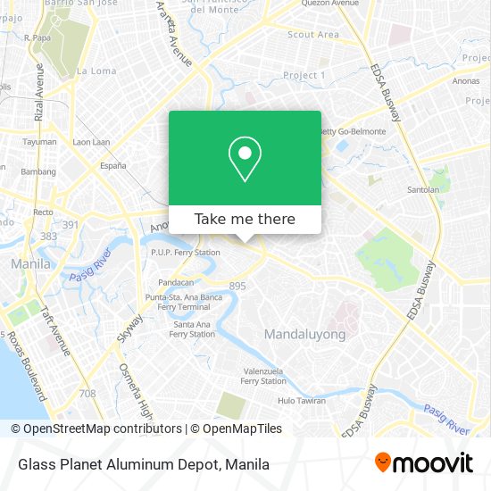 Glass Planet Aluminum Depot map