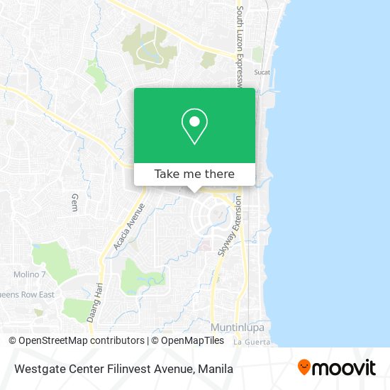 Westgate Center Filinvest Avenue map