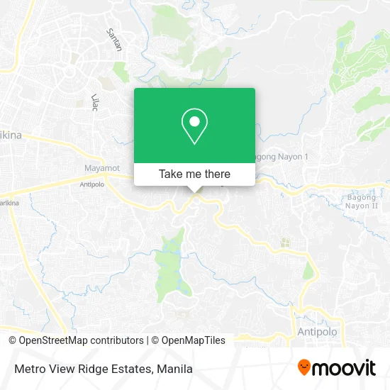 Metro View Ridge Estates map