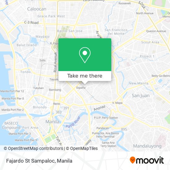 Fajardo St Sampaloc map