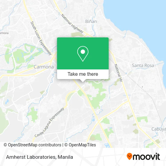 Amherst Laboratories map