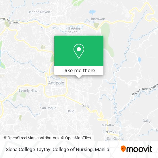 Siena College Taytay: College of Nursing map