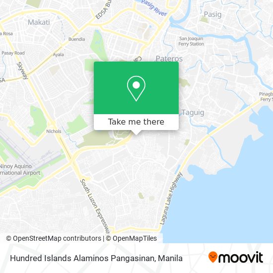 Hundred Islands Alaminos Pangasinan map