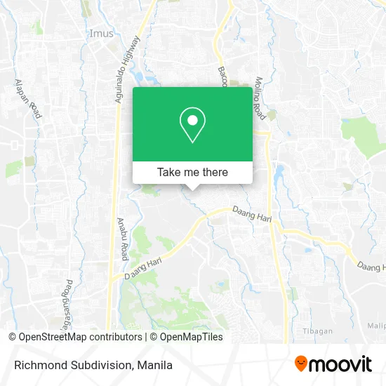 Richmond Subdivision map