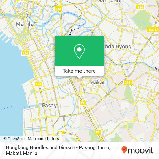 Hongkong Noodles and Dimsun - Pasong Tamo, Makati map