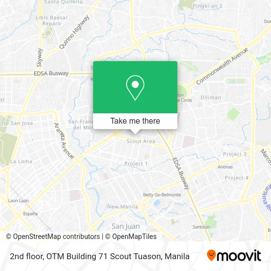 2nd floor, OTM Building 71 Scout Tuason map