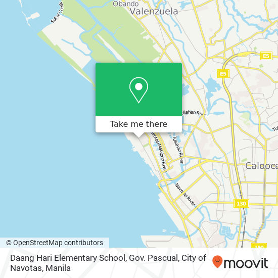 Daang Hari Elementary School, Gov. Pascual, City of Navotas map