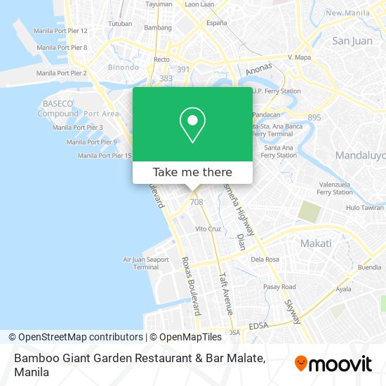 Bamboo Giant Garden Restaurant & Bar Malate map