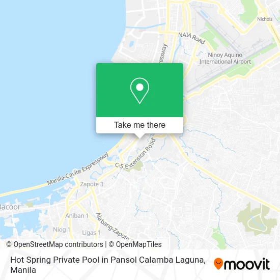 Hot Spring Private Pool in Pansol Calamba Laguna map