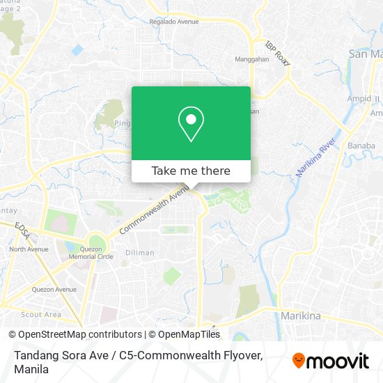 Tandang Sora Ave / C5-Commonwealth Flyover map