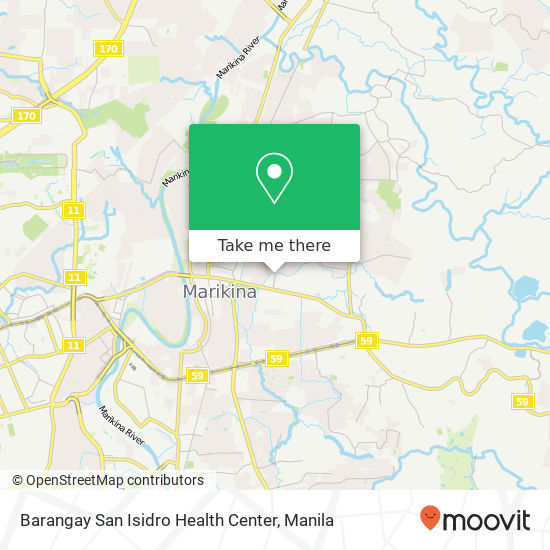 Barangay San Isidro Health Center map