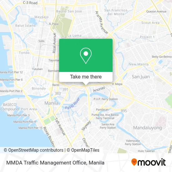 MMDA Traffic Management Office map