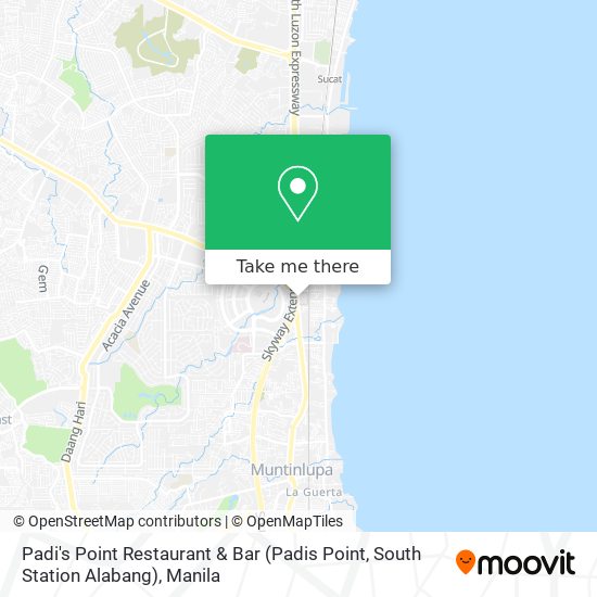 Padi's Point Restaurant & Bar (Padis Point, South Station Alabang) map