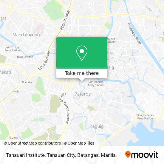 Tanauan City Batangas Map How To Get To Tanauan Institute, Tanauan City, Batangas In Pateros By Bus  Or Train?