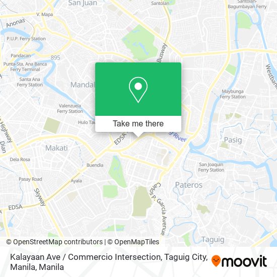 Kalayaan Ave / Commercio Intersection, Taguig City, Manila map