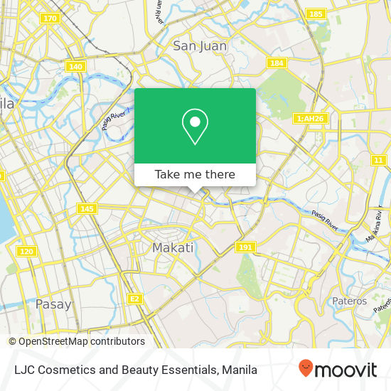 LJC Cosmetics and Beauty Essentials map