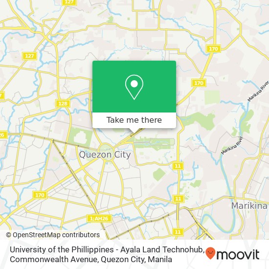 University of the Phillippines - Ayala Land Technohub, Commonwealth Avenue, Quezon City map