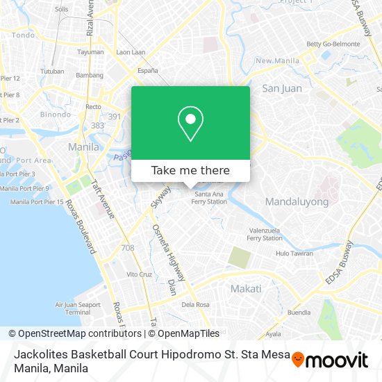 Jackolites Basketball Court Hipodromo St. Sta Mesa Manila map