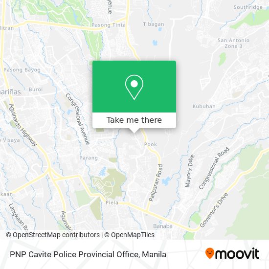 PNP Cavite Police Provincial Office map
