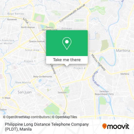 Philippine Long Distance Telephone Company (PLDT) map