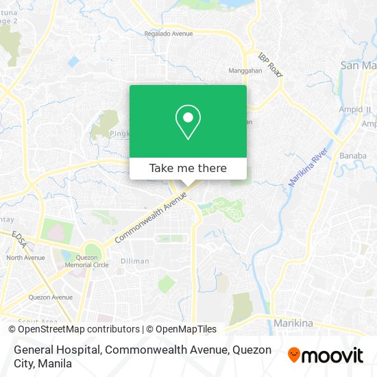 General Hospital, Commonwealth Avenue, Quezon City map