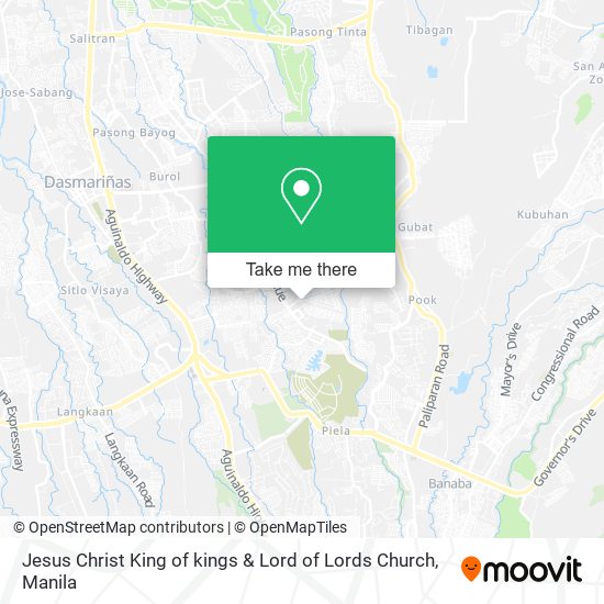 Jesus Christ King of kings & Lord of Lords Church map