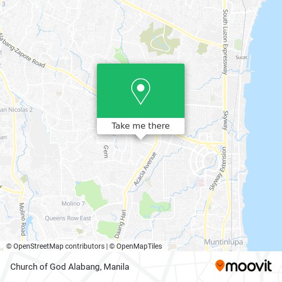 Church of God Alabang map