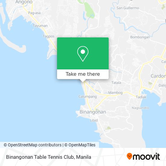 Binangonan Table Tennis Club map