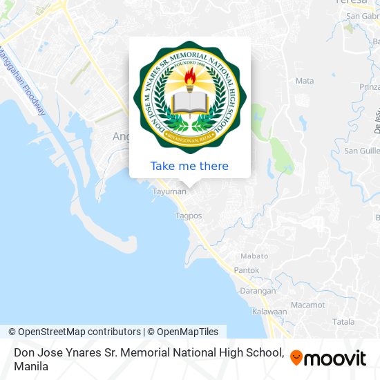 Don Jose Ynares  Sr. Memorial National High School map