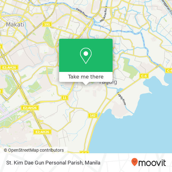 St. Kim Dae Gun Personal Parish map