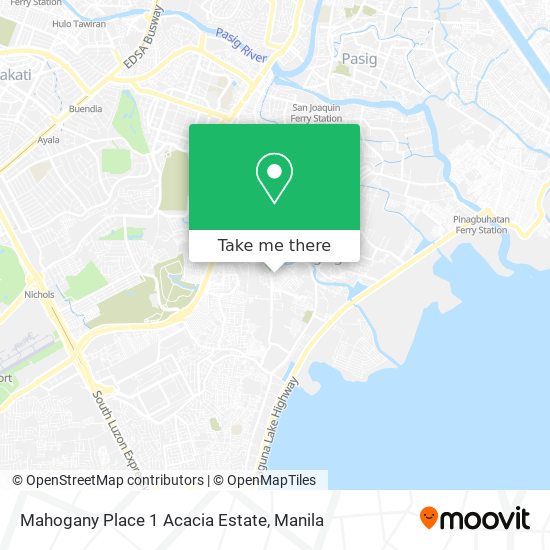 Mahogany Place 1 Acacia Estate map
