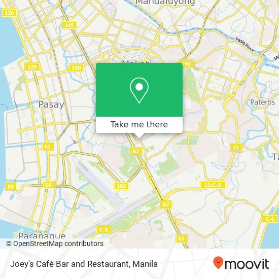 Joey's Café Bar and Restaurant map