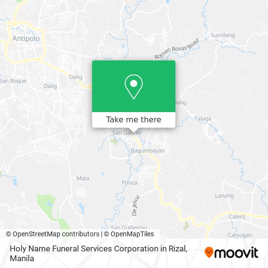 Holy Name Funeral Services Corporation in Rizal map