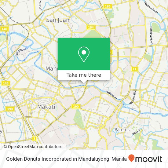 Golden Donuts Incorporated in Mandaluyong map