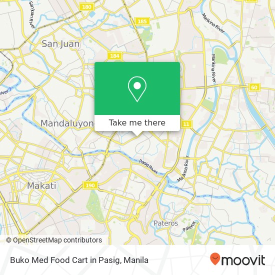 Buko Med Food Cart in Pasig map
