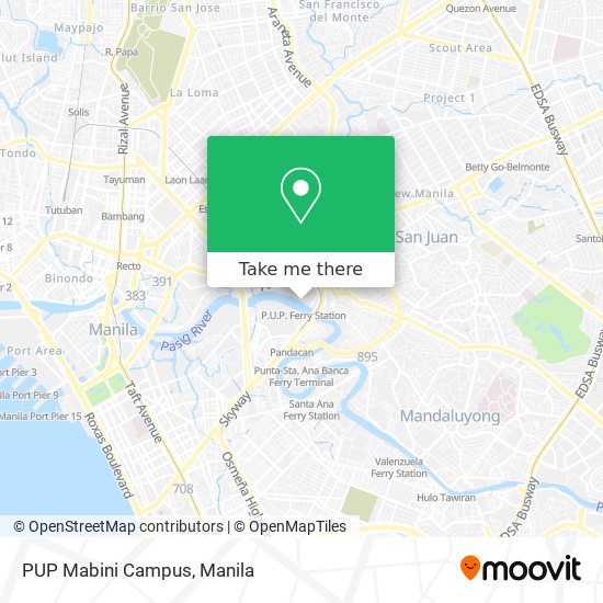 PUP Mabini Campus map