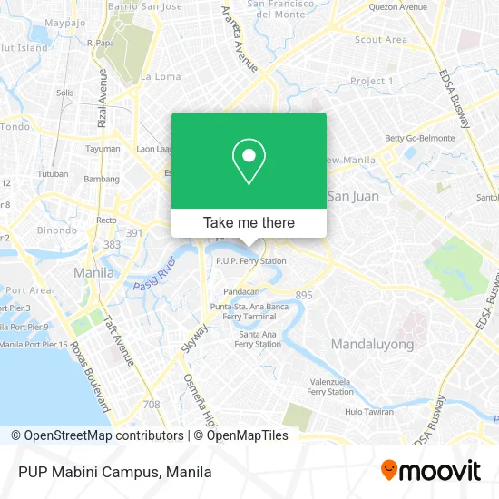 PUP Mabini Campus map