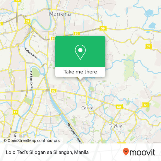 Lolo Ted's Silogan sa Silangan map