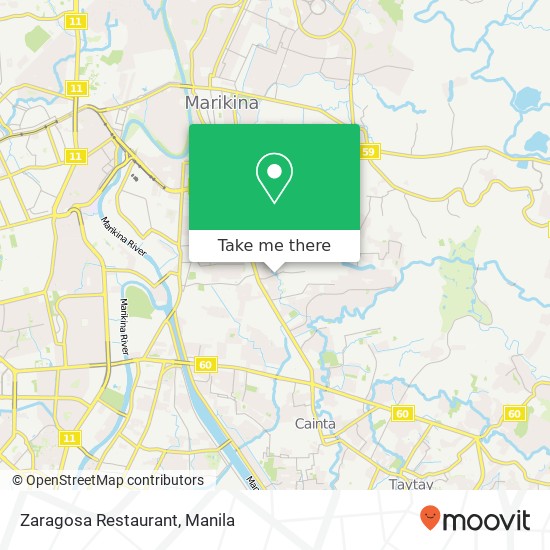 Zaragosa Restaurant map