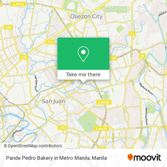 Pande Pedro Bakery in Metro Manila map