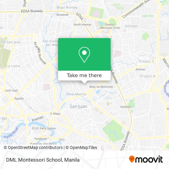DML Montessori School map