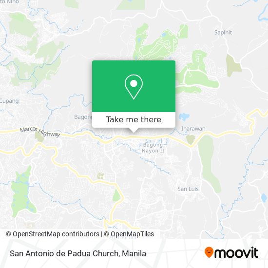 San Antonio de Padua Church map