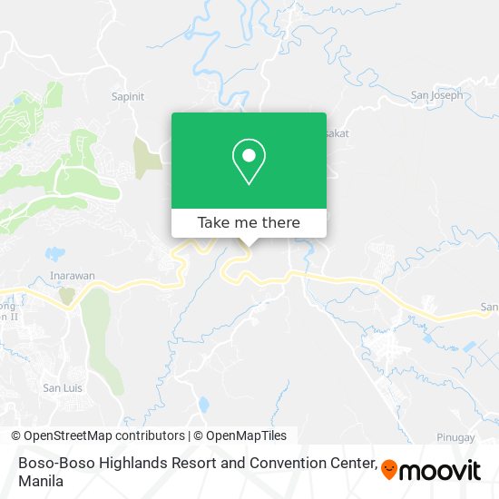 Boso-Boso Highlands Resort and Convention Center map