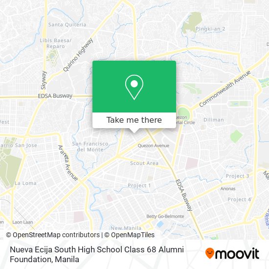 Nueva Ecija South High School Class 68 Alumni Foundation map