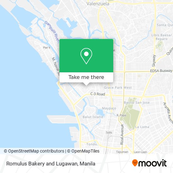 Romulus Bakery and Lugawan map