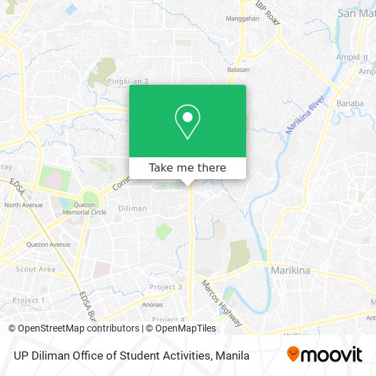 UP Diliman Office of Student Activities map