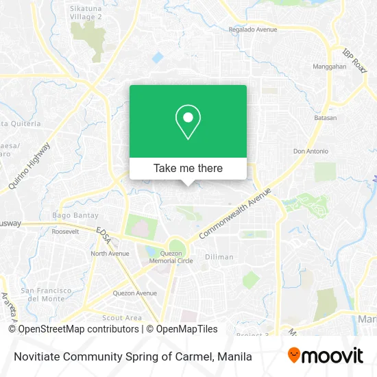 Novitiate Community Spring of Carmel map