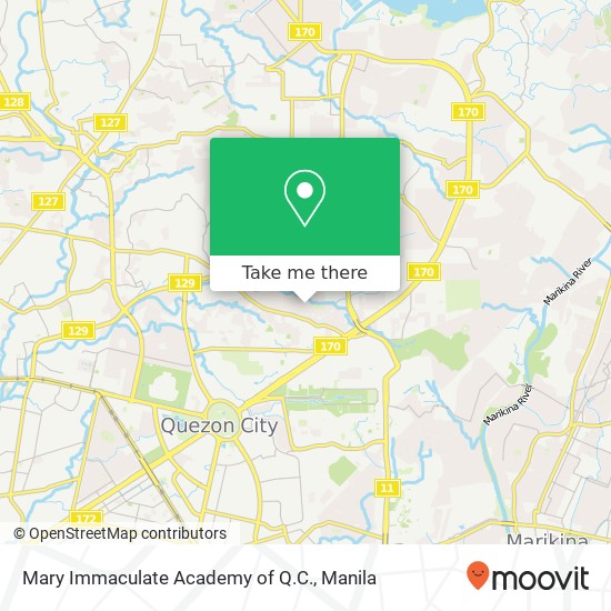 Mary Immaculate Academy of Q.C. map