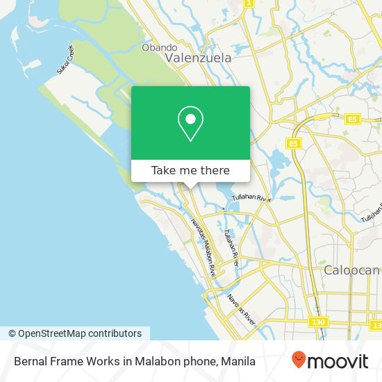Bernal Frame Works in Malabon phone map