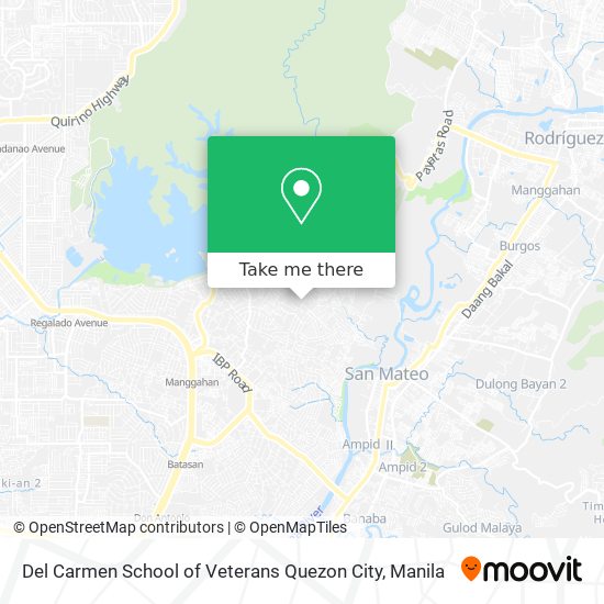 Del Carmen School of Veterans Quezon City map